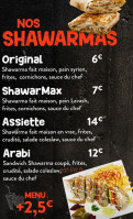 Shawarmax menu