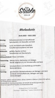 Gutes Stüble menu