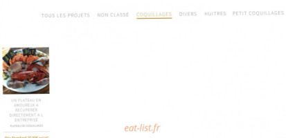 Joaline Coquillages menu