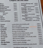 Creperie de Kervel menu