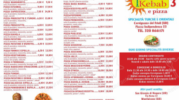 Istanbul Kebab E Pizza menu