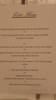 Auberge de Thil menu