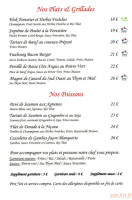 Le Faubourg La Défense menu