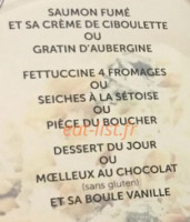 Bistrot Chez Felix menu