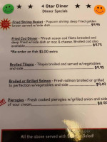 Four Star Diner menu