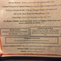 Captain's Choice Family Fish House menu