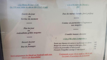 Le Marais menu