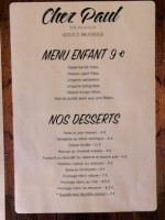 Chez Paul menu