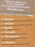 La Pizza Gourmande menu