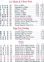 New Long River Chinese menu