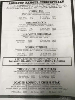 The Round Up Steakhouse menu