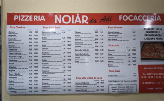 Pizzeria Focacceria Noiâr Da Adi menu