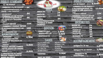 Chick'n Grill menu