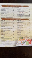 Unicorn Asian Sushi Hibachi menu