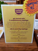 Carioca Bowls menu