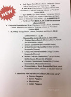 Palmerton Pizza menu