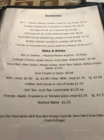 The Red Rooster menu