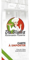 Pizzeria Da Giulia menu