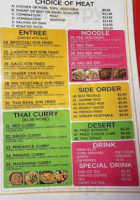 Snay Thai menu