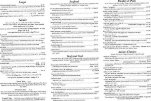 The Village Haus menu