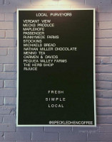 Speckled Hen Coffee menu