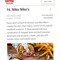 Niko Niko's food