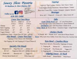 Saucey Slices Pizzeria menu