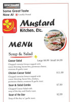 Mustard Kitchen Etc. menu