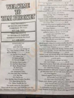 Thai Phooket Ii menu