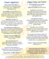 Sunshine Seafood Cafe And Wine menu