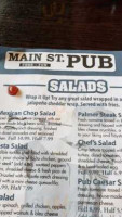 Main St. Pub menu