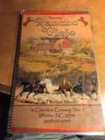 Rancho Viejo menu