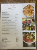 Fannie Cakes Cafe menu