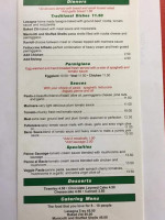 Pizza Al Bacio menu