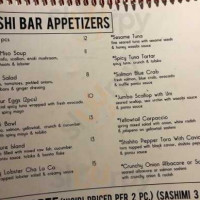 Sushi Koya menu