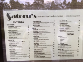 Satoru's menu