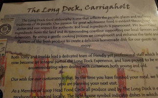 The Long Dock menu