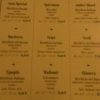 Baccano menu