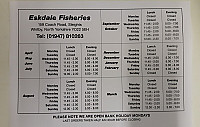 Eskdale Fisheries menu
