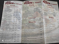 Pizzeria D'amora menu