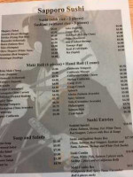 Sapporo Sushi menu