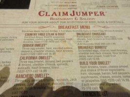 Claim Jumper Restaurants menu