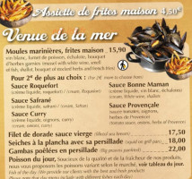 Brasserie Des Arenes menu