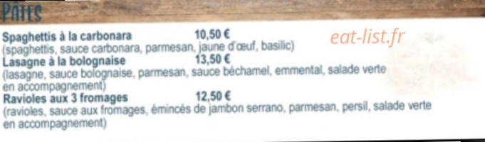 Au Ptit Louis menu