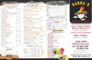 Sabba's Chicken menu