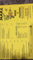 Marz Wine Pizzeria Inc menu