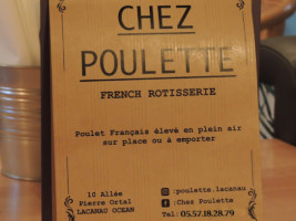 Chez Poulette menu