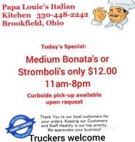 Papa Louie's Italian Kitchen menu