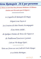 Le Refuge de l'Ermite menu