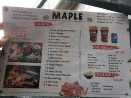 Maple Korean Bbq menu